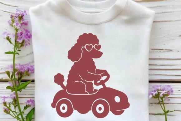 Download Funny Poodle Dog Riding Car SVG Clipart - Poodle Collection